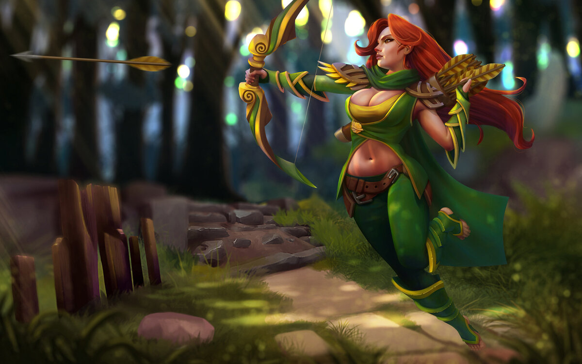 Персонаж Wind Ranger из «Dota 2» — многопользовательской сетевой командной игры  