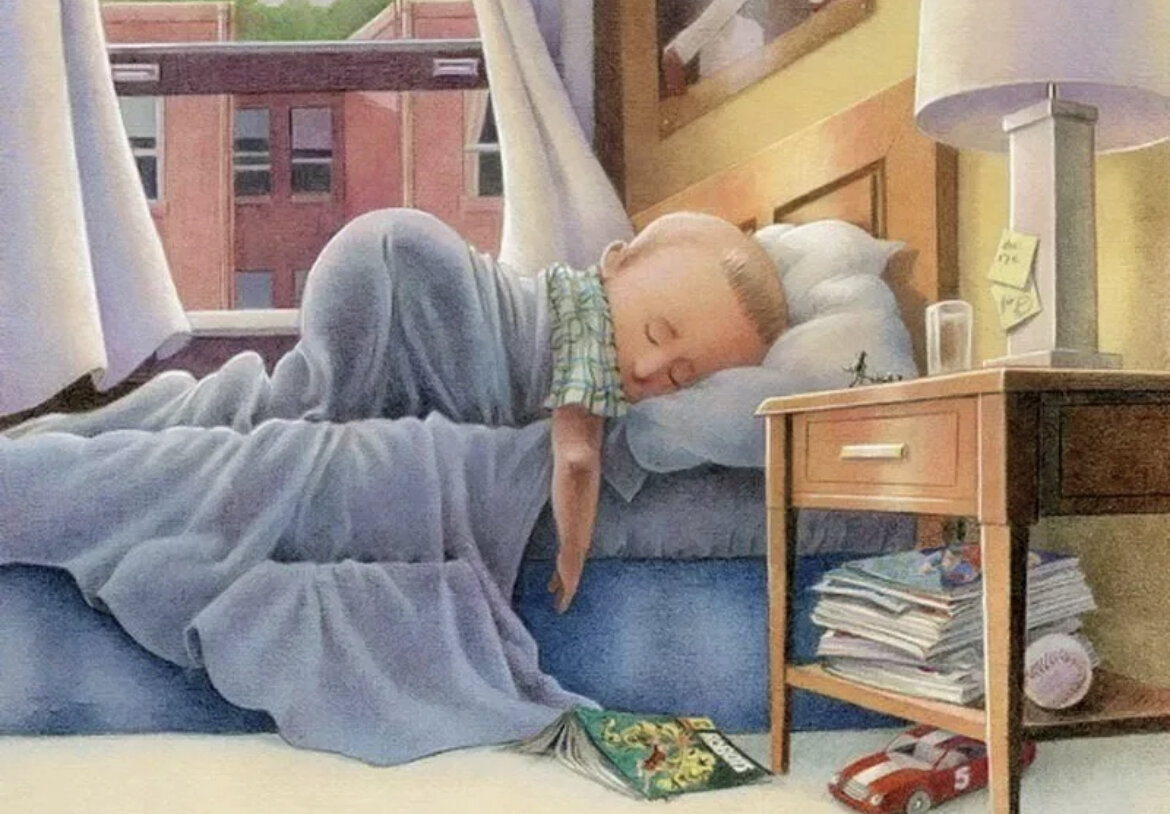 Спящие сын ретро. Спящий мальчик. Сон иллюстрация. Детские иллюстрации сон.