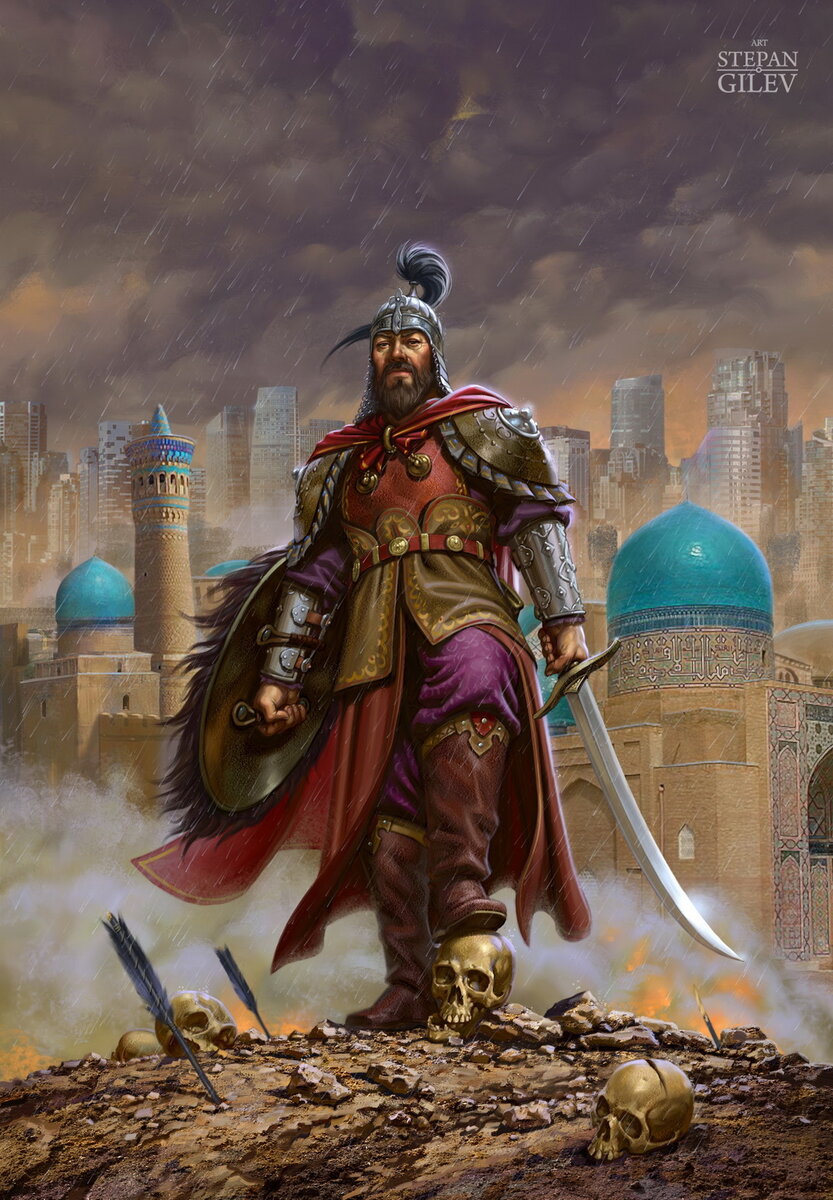 Тамерлан / © Stepan Gilev (обложка для книги Татьяны Семёновой «Тамерлан. Копье судьбы»)