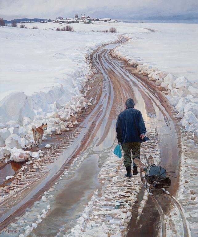 "Дорога" художник Татьяна Юшманова (страница yushmanova.com)