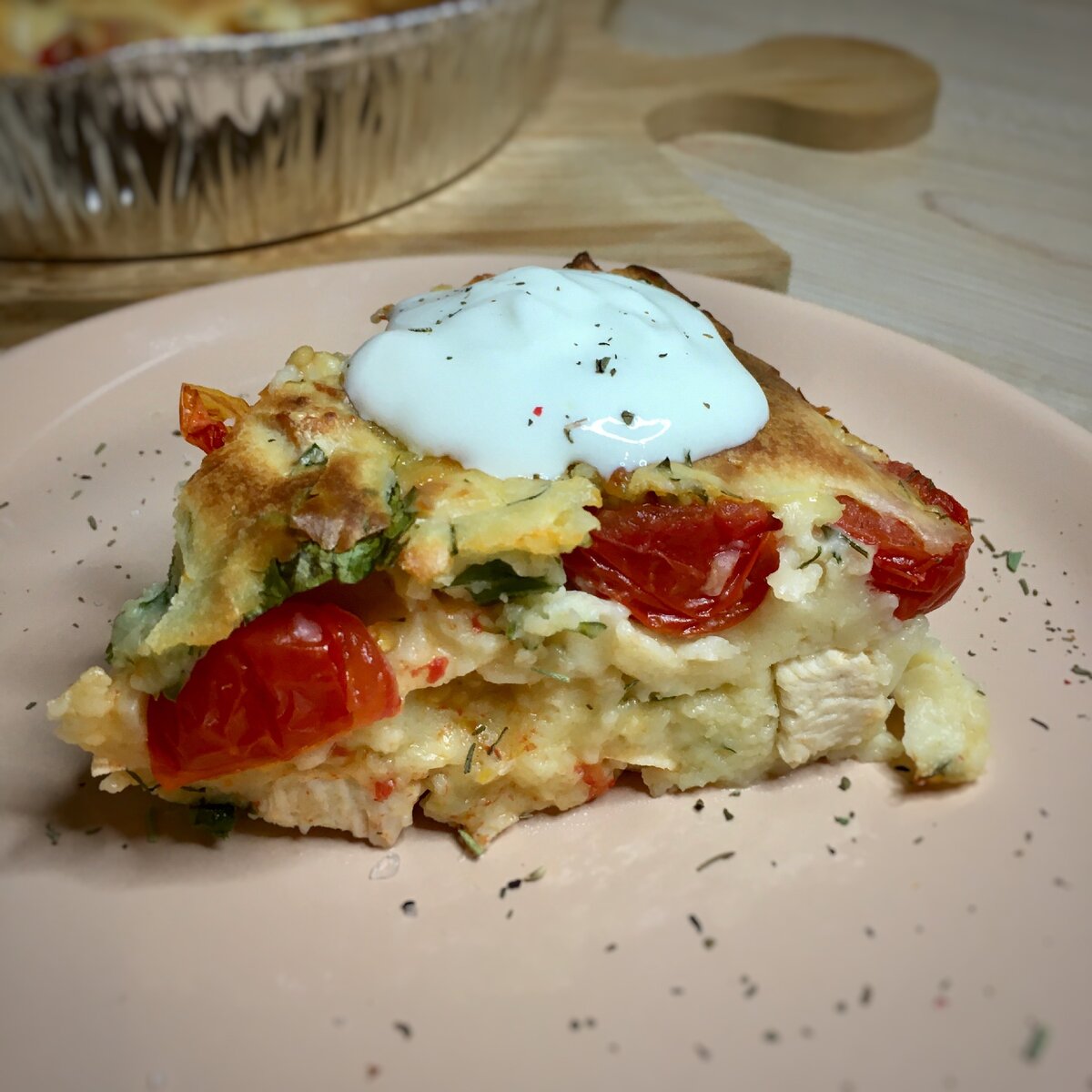                                                                    Готовый пирог в разрезе