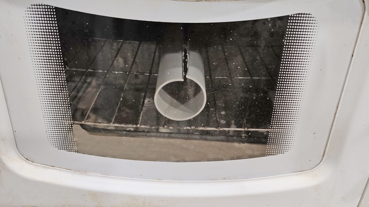 разогрев ПВХ трубы в духовке