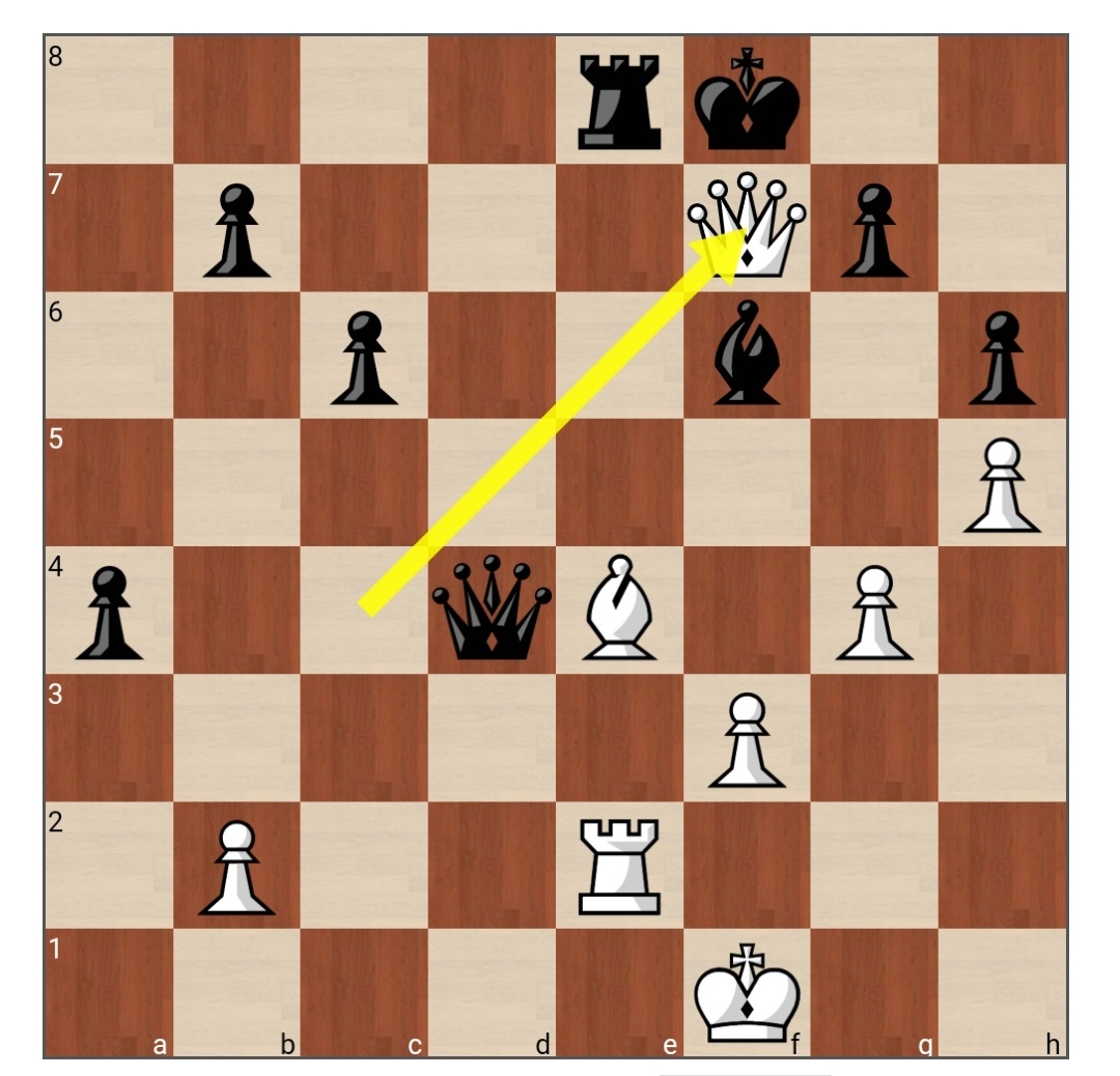 Шах ферзём f7