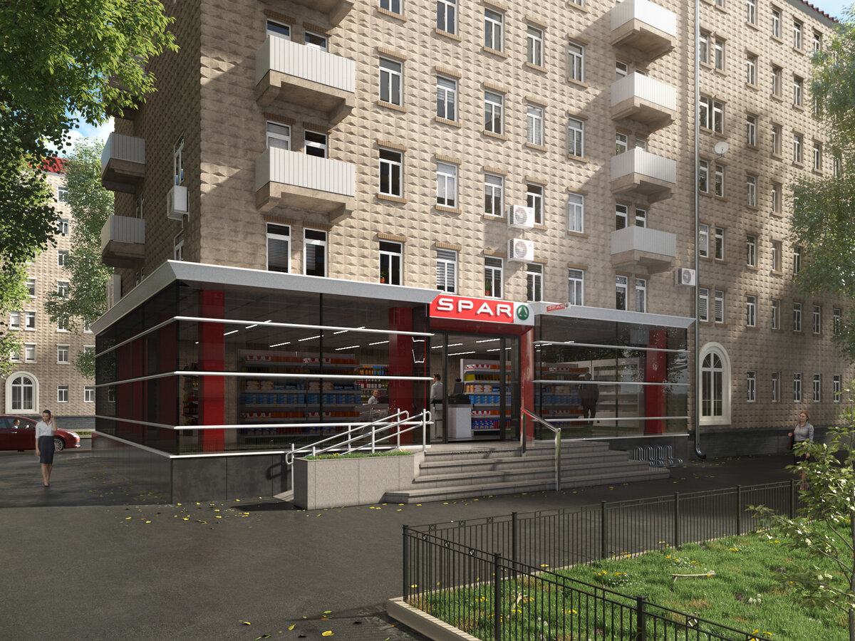 Объект Новопесчаная, магазин SPAR