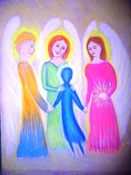 Моя интуитивная картина пастелью по бумаге.