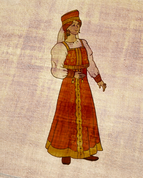 Russian | Dress design sketches, Folk fashion, Russian traditional dress