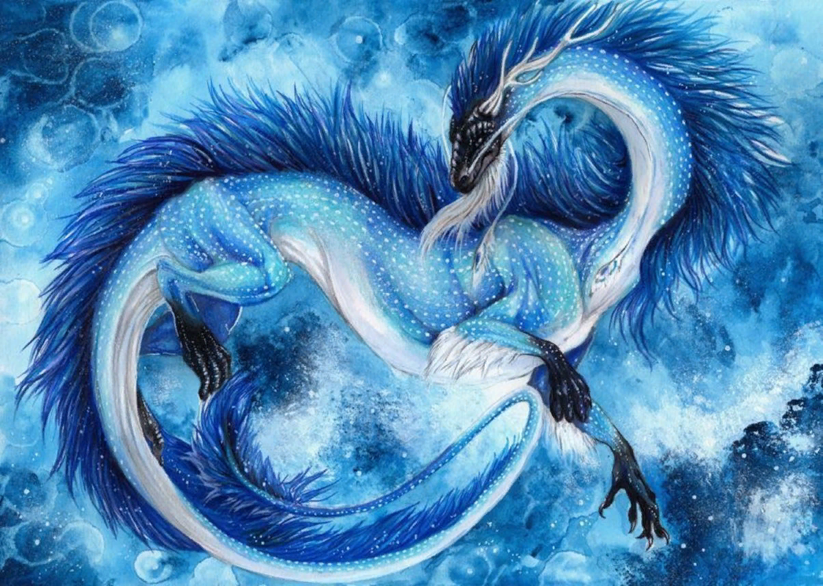 Знак зодиака рыба год дракона. Цин лун Лазурный дракон. Лазурный дракон Сейрю. Бирюзовый дракон Цинлун. Рюдзин дракон.
