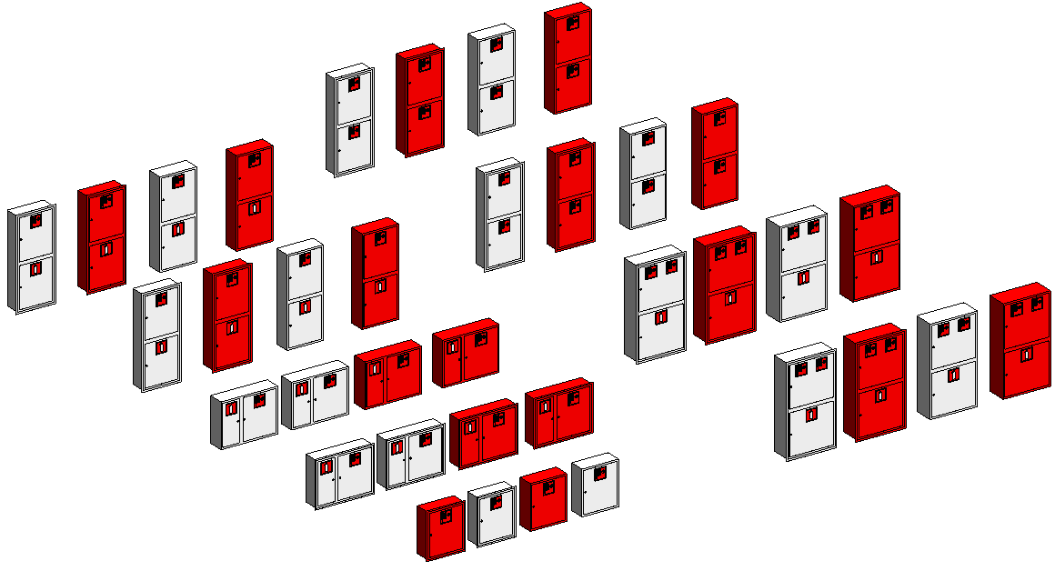 Пожарные шкафы revit