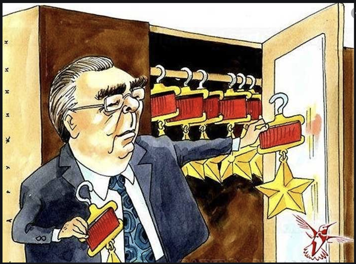 Карикатура на Брежнева Л.И.