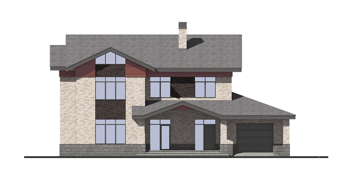 Главный фасад - «Редманд Хаус» Проект дома - M-296 