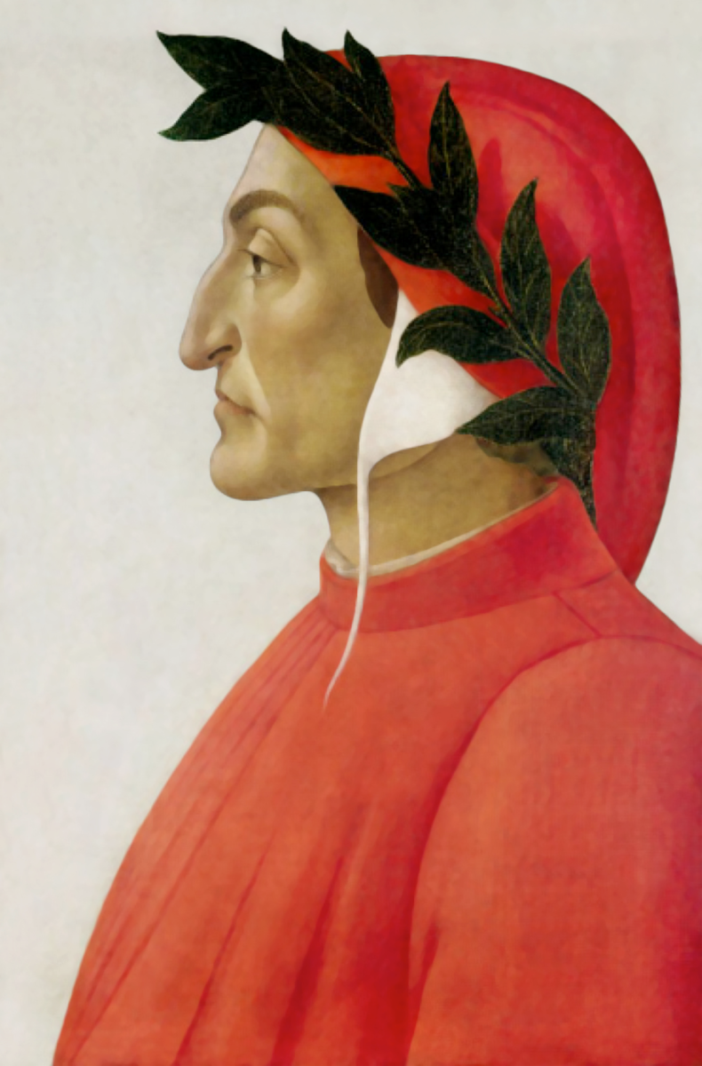 Сандро Боттичелли. Данте Алигьери. Портрет не является достоверным изображением писателя, т.к. Боттичелли жил более века спустя