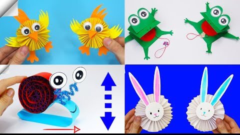 4 Craft ideas Moving PAPER TOYS PAPER TOYS antistress 