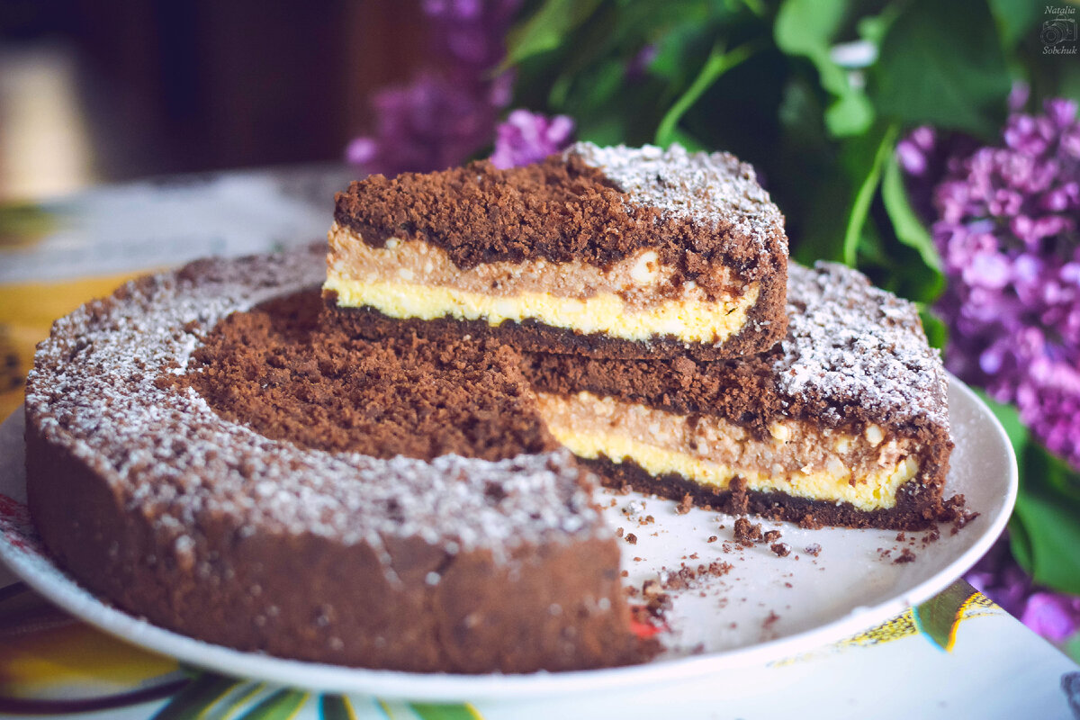 Королевская ватрушка с какао и творогом