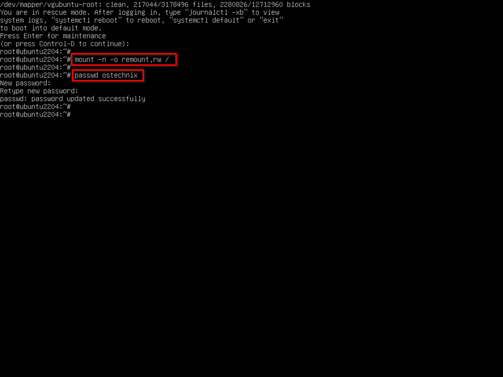   Сброс пароля Sudo в Ubuntu 22.04 / 20.04 LTS
