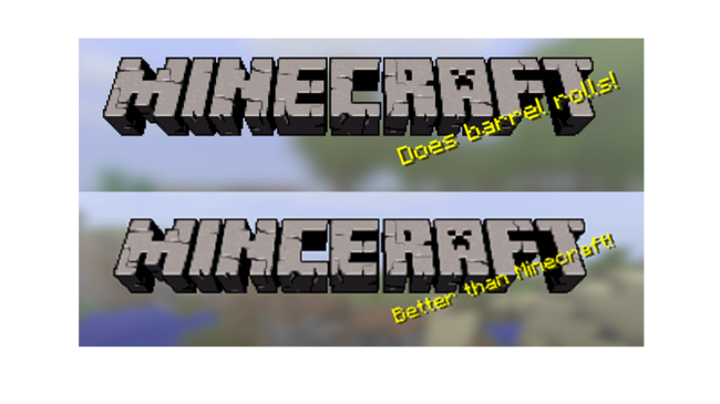 Неправильная надпись игры "Minceraft"