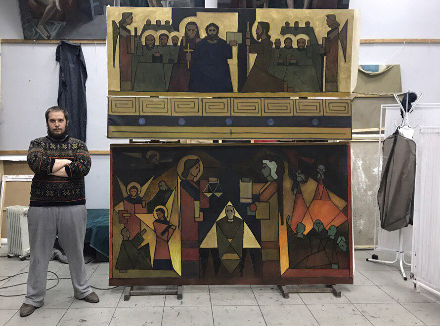 Александр Климин "Страшный суд", 2018 год, полиптих