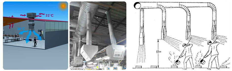 На фото: Локальная приточная вентиляция  