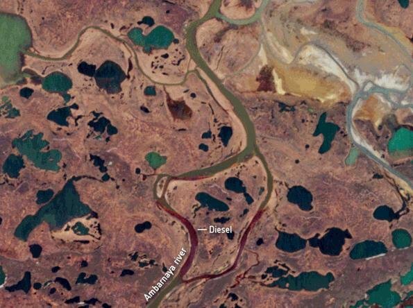 Разлив топлива в Норильске. Фото: Википедия