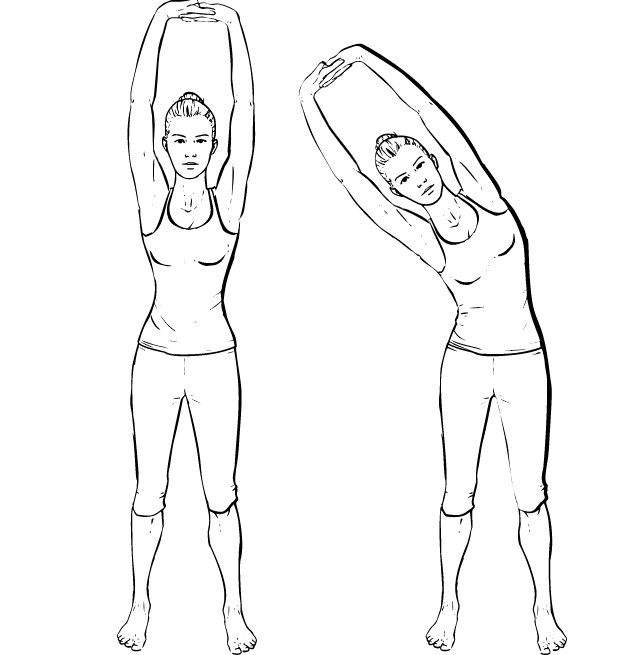 Выполняем простое упражнение в течении дня для снятия напряжения с мышц спины и плеч.