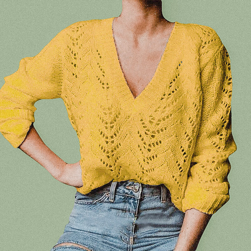 Ажурный пуловер