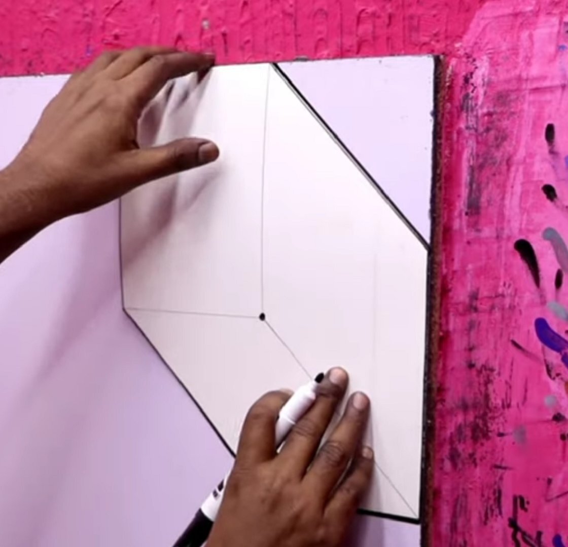 Готовый трафарет для 3D иллюзии