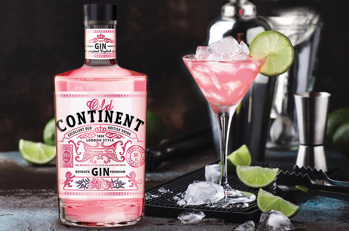 Ежевичный джин OLD Continent - розовый джин