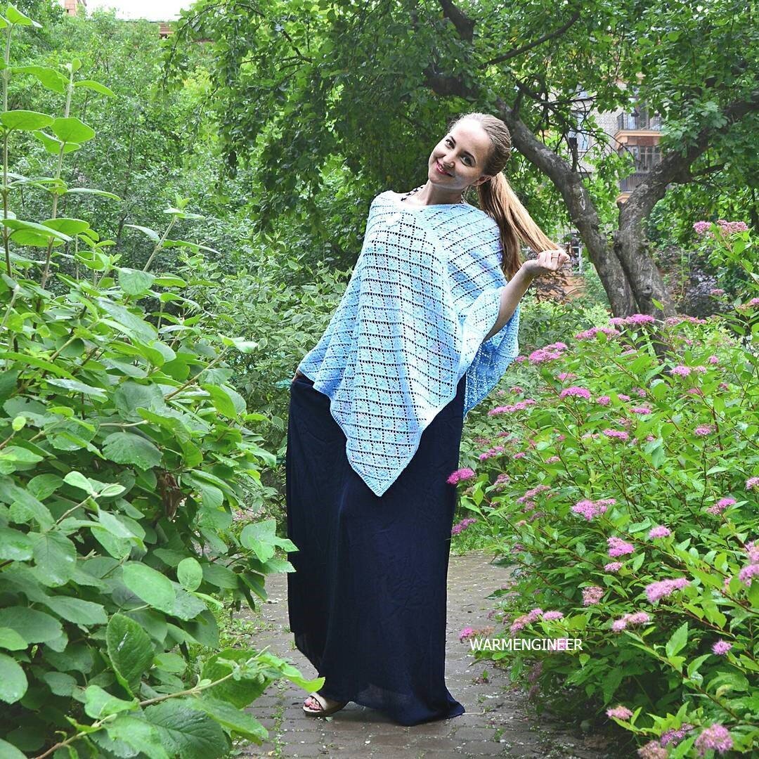 Ажурная летняя накидка