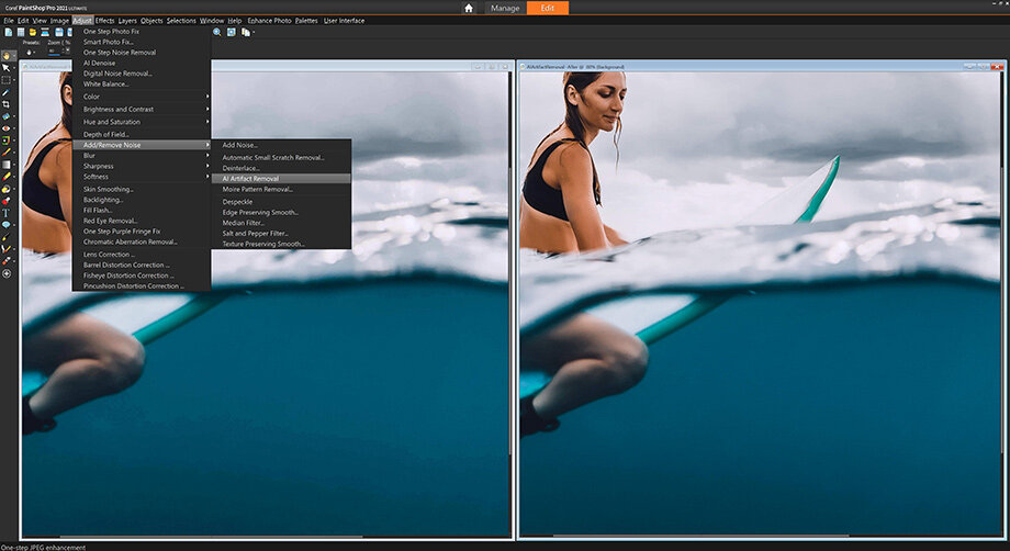 
Инструмент AI Artifact Removal поможет бороться с артефактами