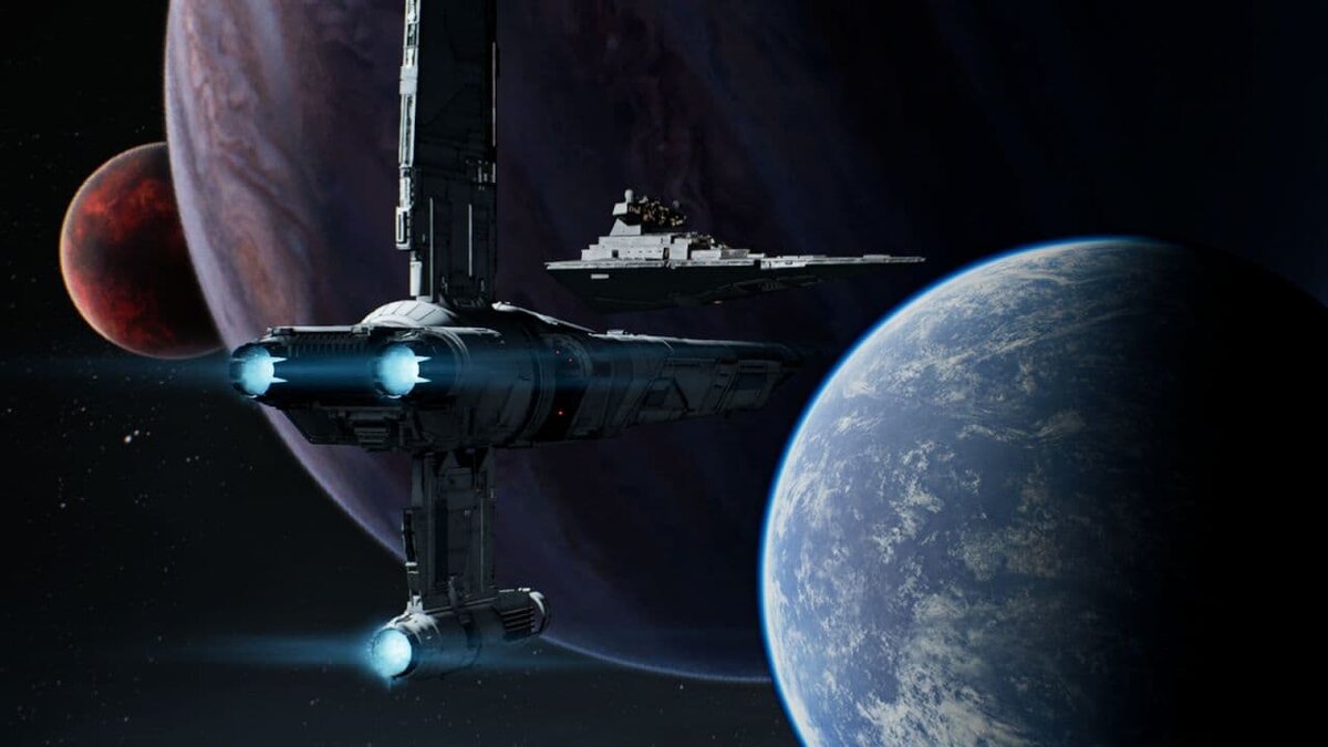 Космоса в игре не много, но он красивый