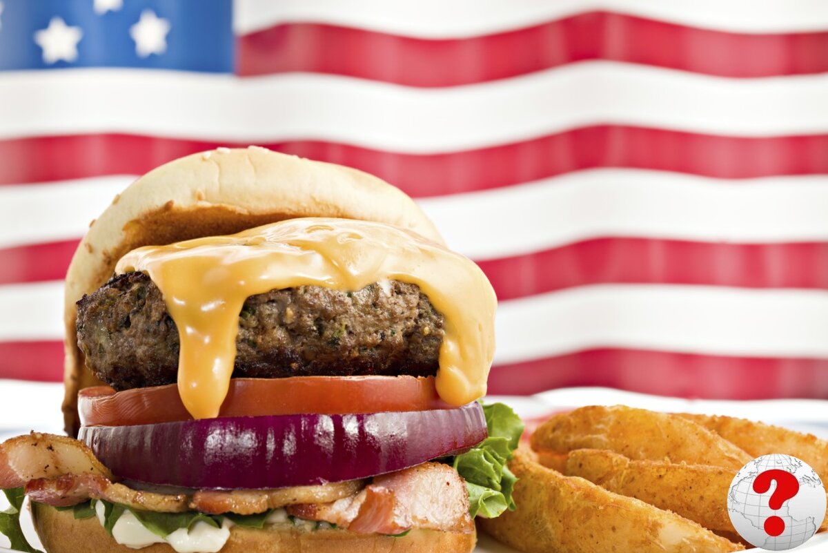 Как мы представляем американскую еду. Основа изображения взята с сайта s.hdnux.com