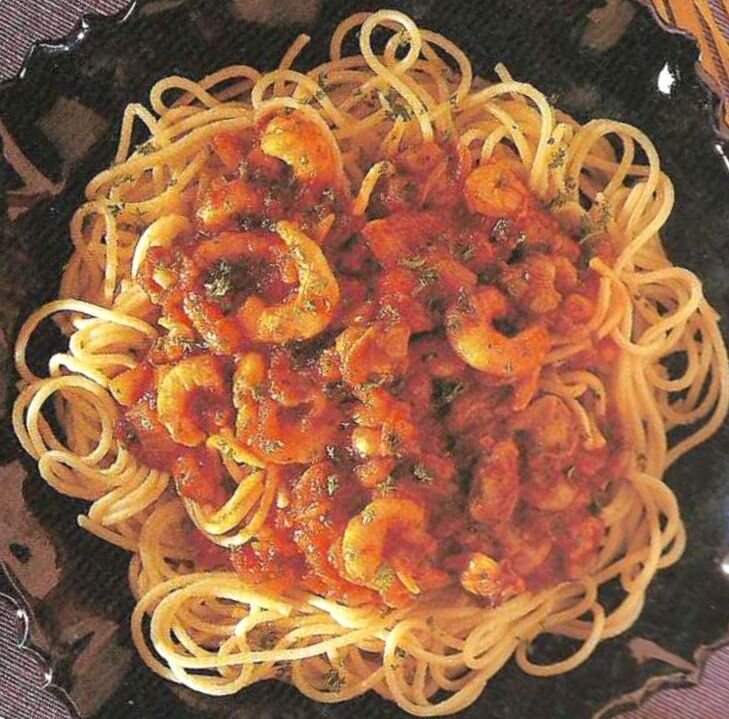 Спагетти с морепродуктами