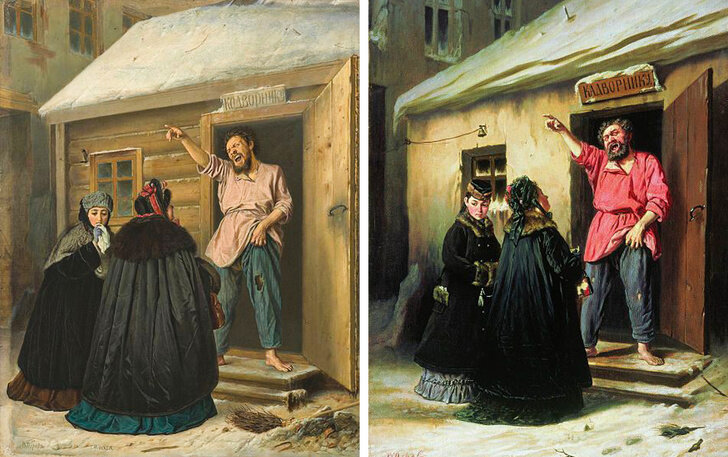 василий григорьевич перов дворник-самоучка. василий григорьевич перов дворник. муму иллюстрации барыня. 1865. василий григорьевич перов дворник, отдающий квартиру барыне.