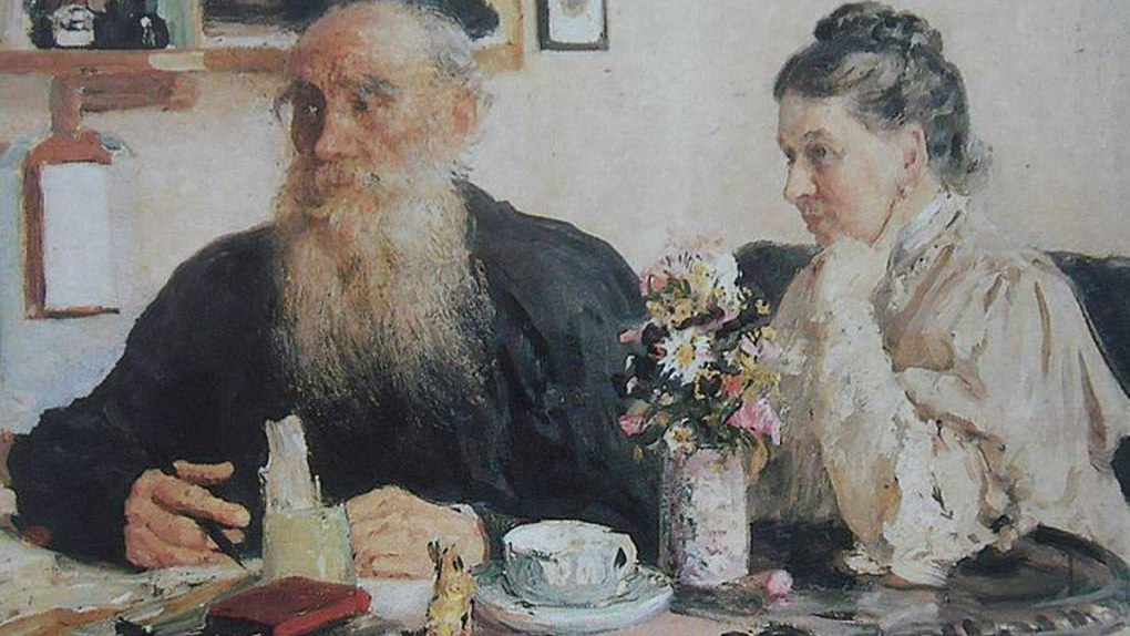 ИЛЬЯ РЕПИН. ПОРТРЕТ ЛЬВА ТОЛСТОГО С ЖЕНОЙ (ФРАГМЕНТ). 1907. РОССИЙСКАЯ НАЦИОНАЛЬНАЯ БИБЛИОТЕКА, САНКТ-ПЕТЕРБУРГ