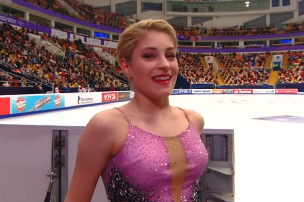 Алена Косторная. Произвольная программа. Гран-при Ростелеком. Источник фото YouTube канал Первого канала.