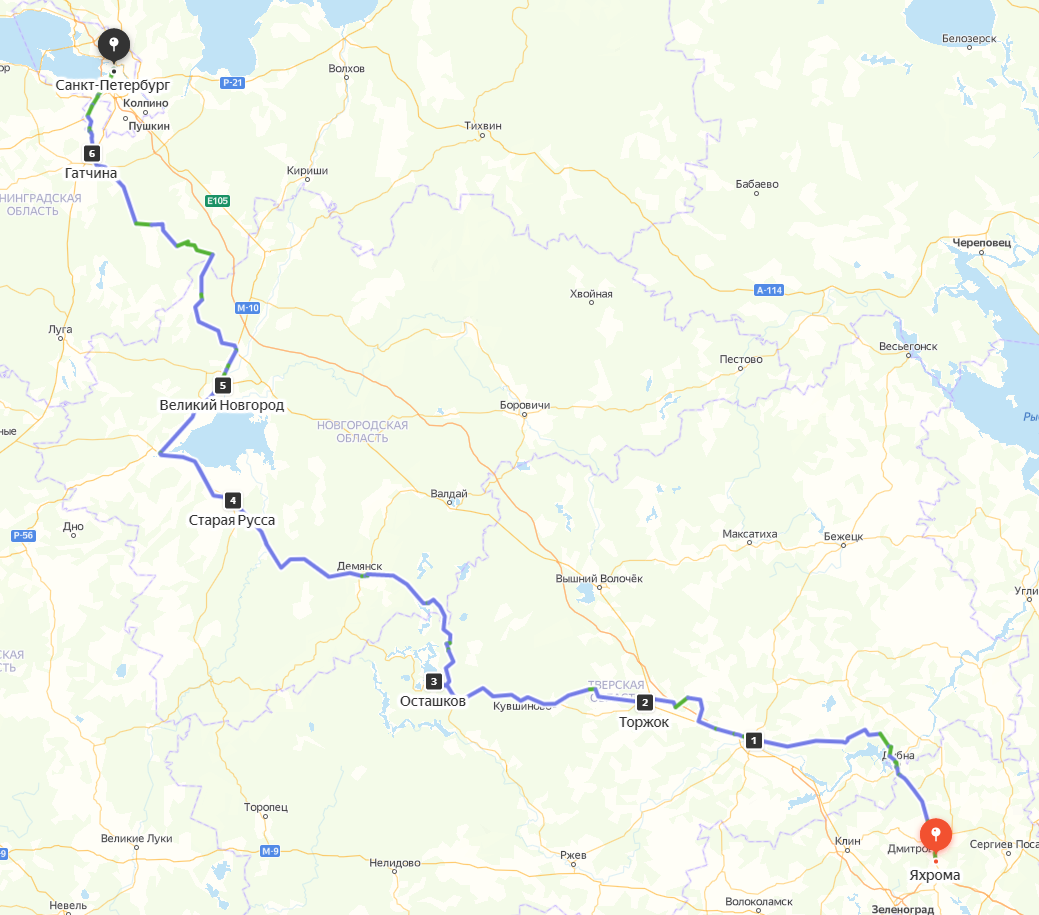 Пример составленный через яндекс.карты