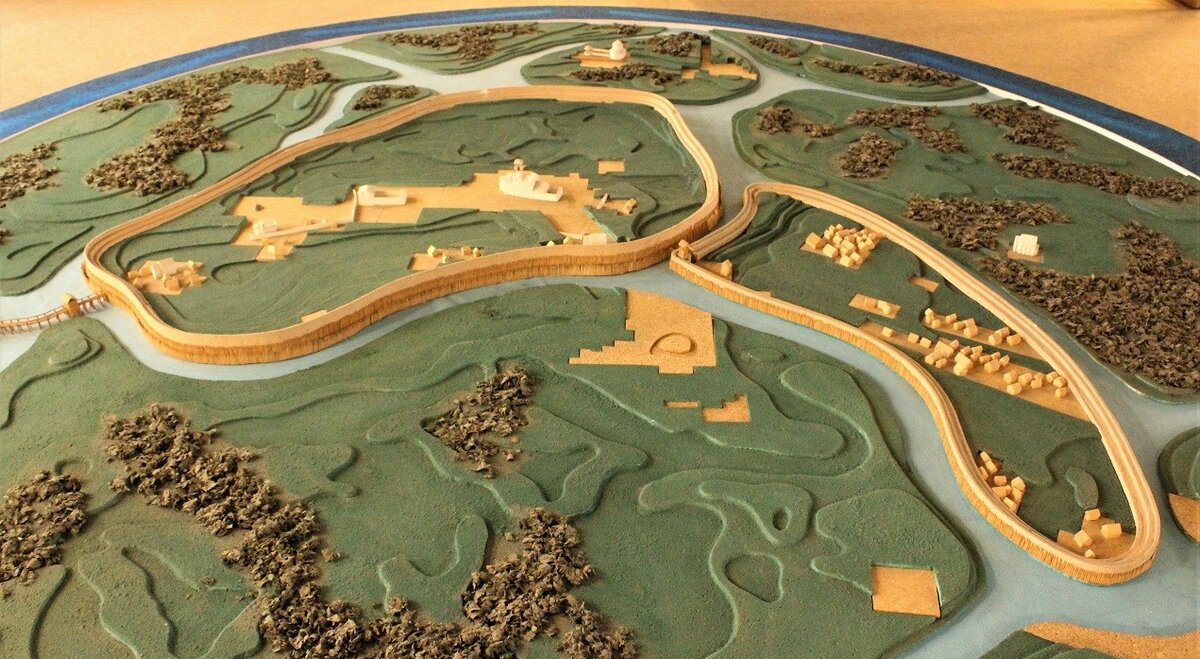 Макет крепости Микулчице.