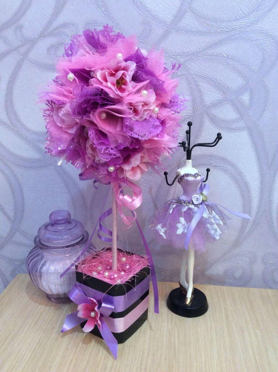 Топиарий (дерево счастья) для девушки