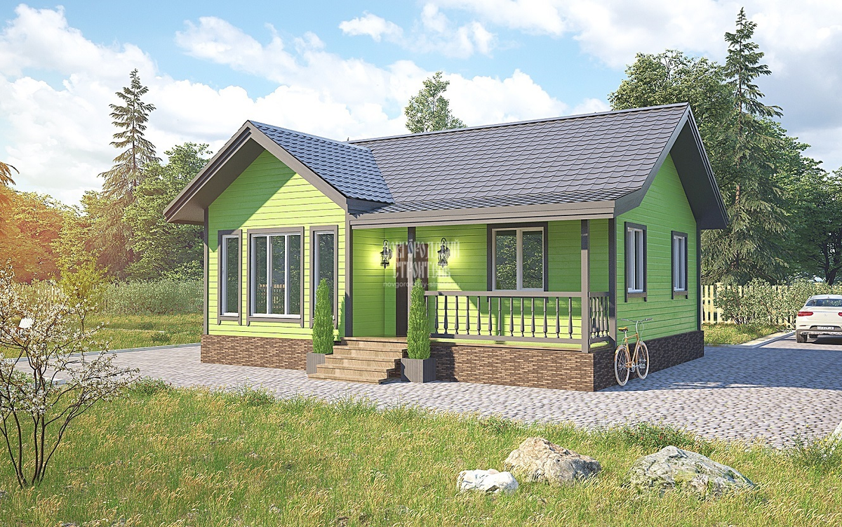 Каркасный дом 8х10 одноэтажный