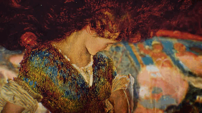 3D модель картины Холмана Ханта "Леди Шалотт".