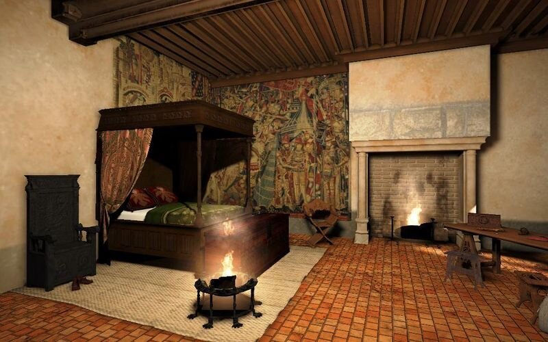 Спальня в замке Божанси. Иллюстрация с сайта http://www.wikitranslators.org