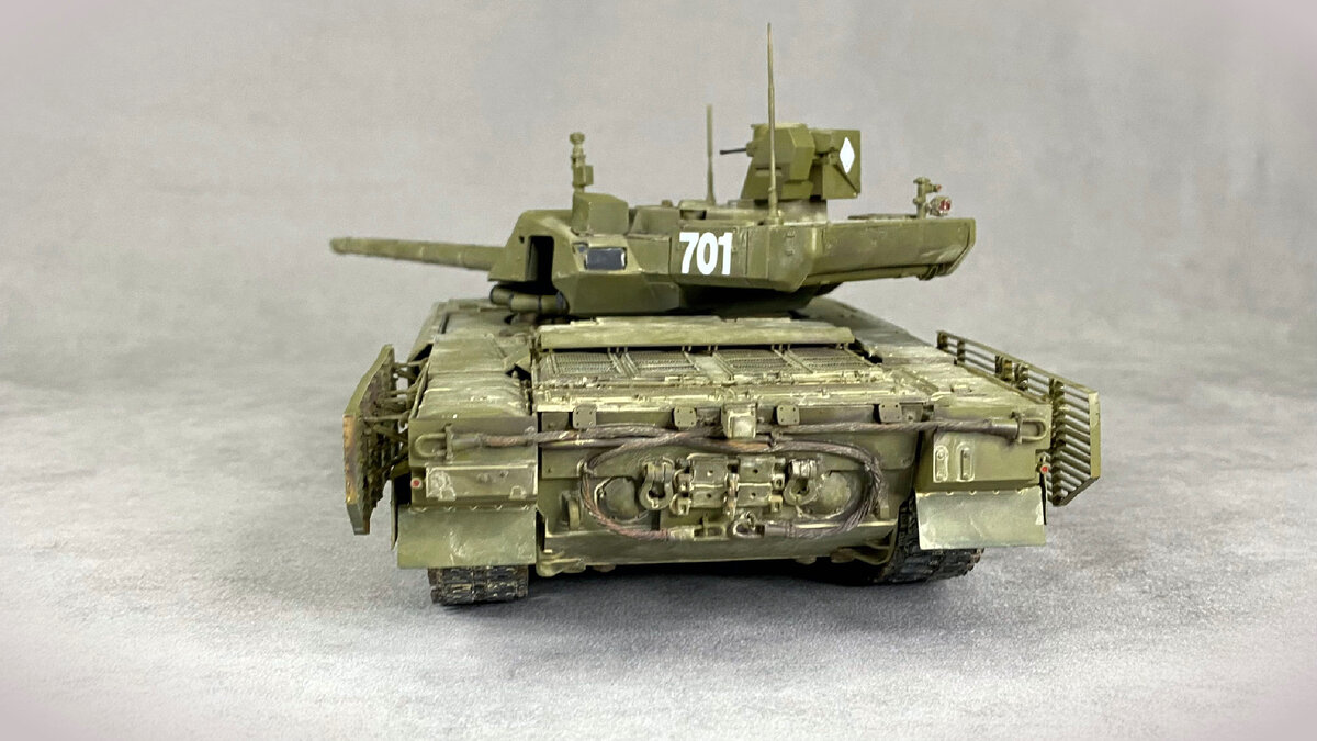 Ark 35. АРК-35-1. 1/16 Trumpeter models Panther. Т-80у с комплексом активной защиты "Дрозд-2". МРГ-1 огонёк 55-мм гранатомётный комплекс.