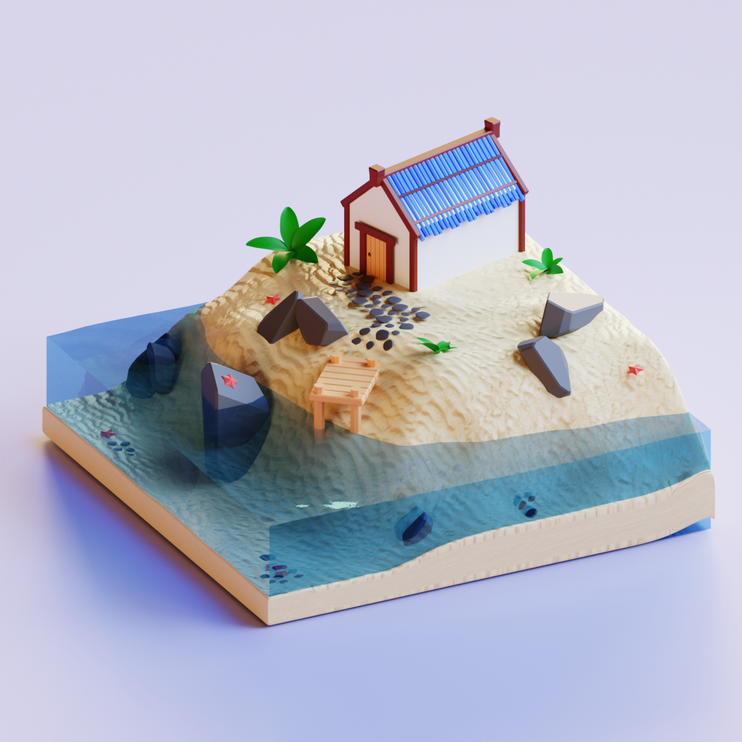 Дом у моря. Автор Иванов Евгений 3d artist