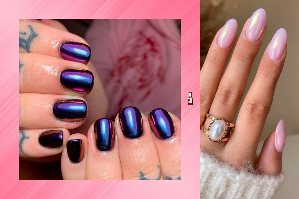     Хромированный маникюр: 5 сверкающих идей для разной формы и длины ногтей