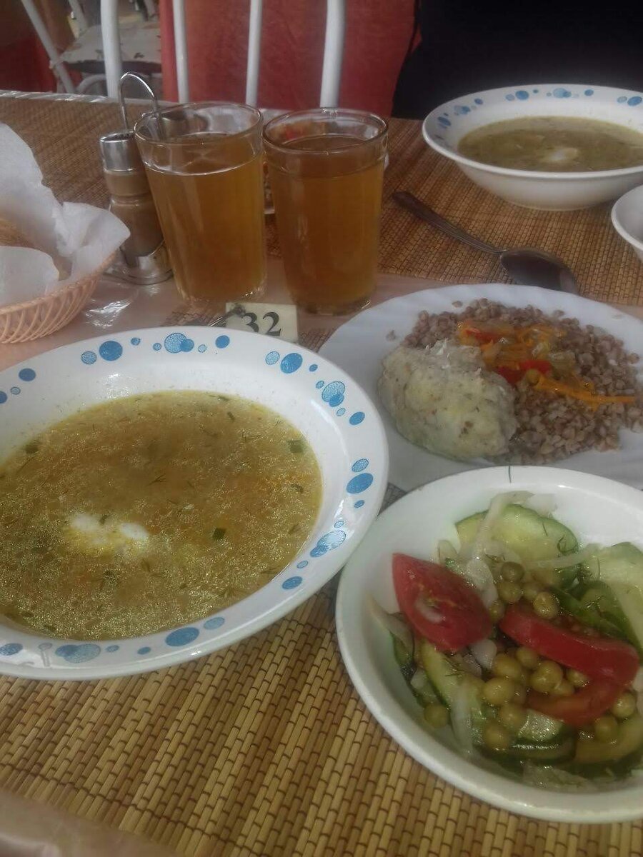 Меню в кафе