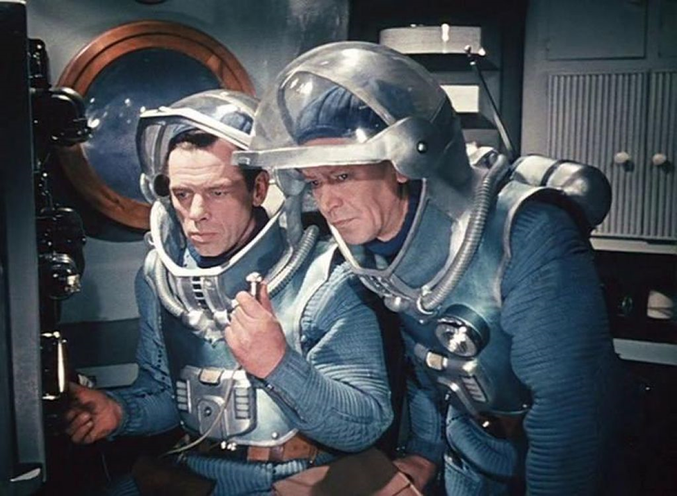 советская фантастика. ретро футуризм 1950. советские плакаты. ретрофутуризм 50х. звездолет ретрофутуризм.