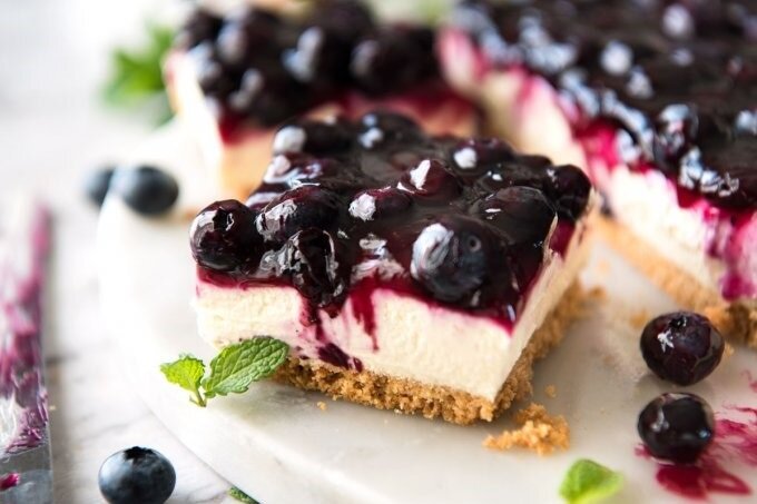 Чизкейк с черникой