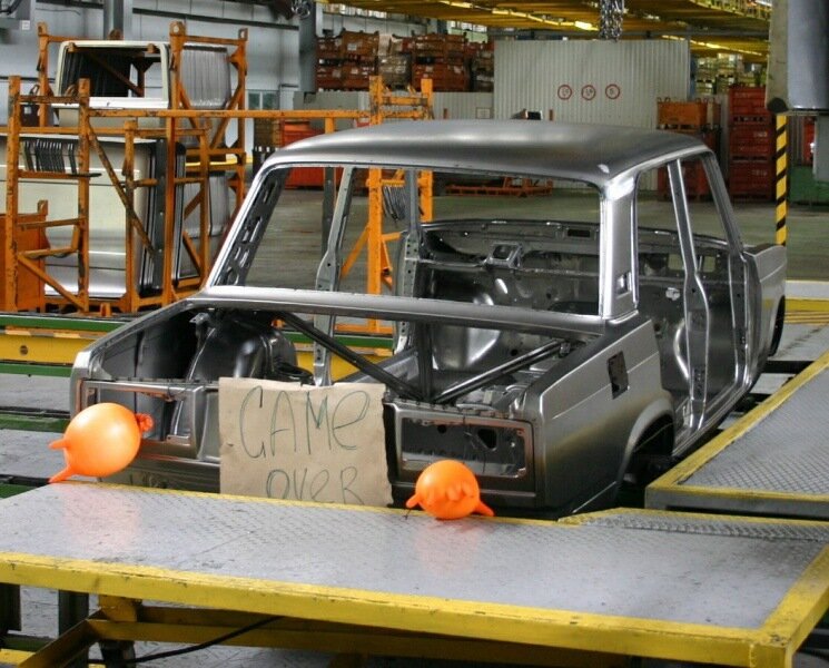 Свеже сваренный кузов 2107 из последней партии