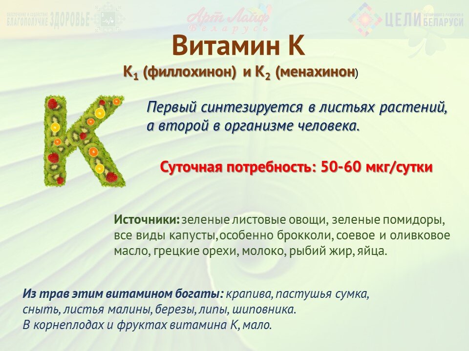 Возможные побочные эффекты от избытка витамина K1