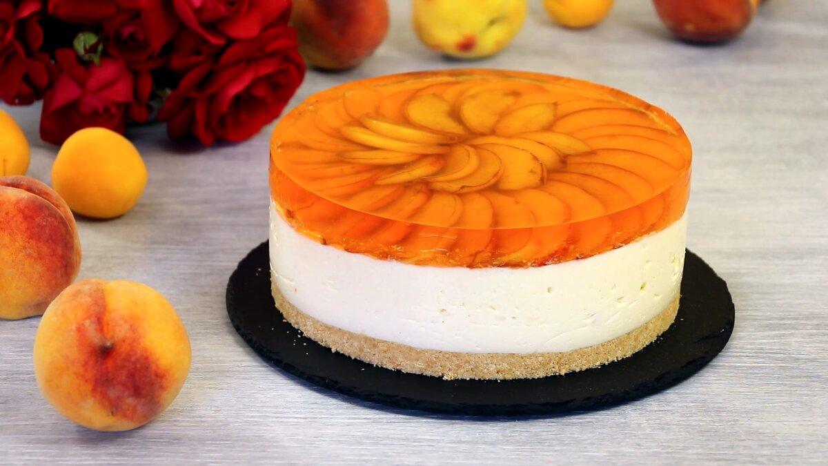 Желейный торт «апельсины в йогурте» - рецепт