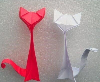 Как сделать оригами кошку: поэтапное описание техники изготовления для начинающих